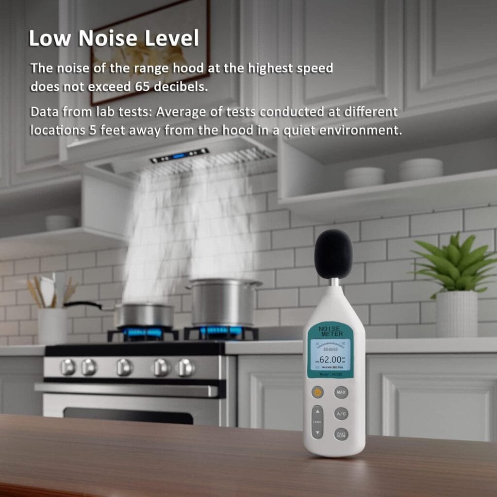 IKTCH 42 inch Built-in/Insert Range Hood 900 CFM, Ducted/Ductless Convertible Duct, Stainless Steel Kitchen Vent Hood with 2 Pcs Adjustable Lights and 3 Pcs Baffle Filters with Handlebar(IKB02-42)