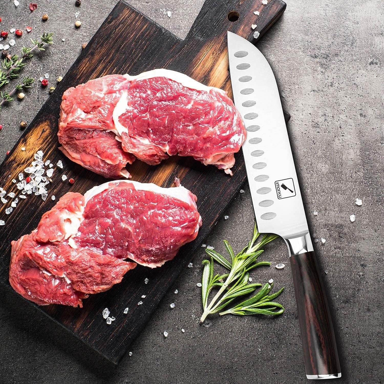 imarku Chef Knife 7 Inch Kitchen Knife Ultra Sharp Santoku Knife - 7Cr17Mov Japanese Chefs Knife, Kitchen Gadgets 2024, Valentines Day Gifts for Him Her, Mens Gifts for Dad with High-End Gift Box