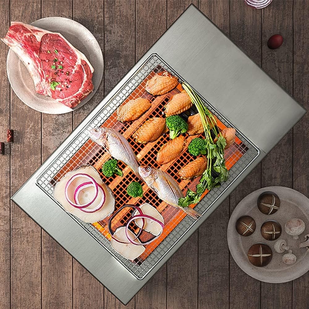 Indoor Barbecue Electric Grill, Indoor Smokeless Grill indoor Yakitori grill hibachi Grill Commercial and Family use Griddle Korean BBQ Grill, Suit for Cafe Restaurant Party Buffet 120V,1800W Indoor Barbecue Electric Grill, Indoor Smokeless Grill indoor Yakitori grill hibachi Grill Commercial and Family use Griddle Korean BBQ Grill, Suit for Cafe Restaurant Party Buffet 120V,1800W