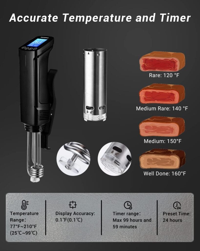 Inkbird WIFI Sous Vide Machine ISV-100W| 1000W Sous-Vide Cooker Immersion Circulator with 14 Preset Recipes on APP and Thermal Immersion, Fast-Heating with Timer (ISV-100W+Case Bag) Inkbird WIFI Sous Vide Machine ISV-100W| 1000W Sous-Vide Cooker Immersion Circulator with 14 Preset Recipes on APP and Thermal Immersion, Fast-Heating with Timer (ISV-100W+Case Bag)