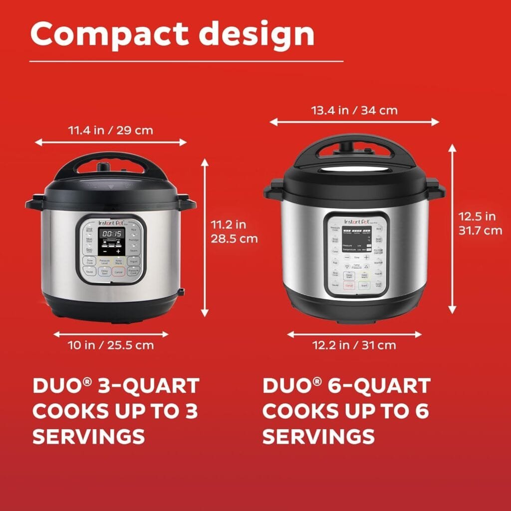 Instant Pot Duo 7-in-1 Mini Electric Pressure Cooker, Slow Rice Cooker, Steamer, Sauté, Yogurt Maker, Warmer Sterilizer, Includes Free App with over 1900 Recipes, Stainless Steel, 3 Quart Instant Pot Duo 7-in-1 Mini Electric Pressure Cooker, Slow Rice Cooker, Steamer, Sauté, Yogurt Maker, Warmer Sterilizer, Includes Free App with over 1900 Recipes, Stainless Steel, 3 Quart