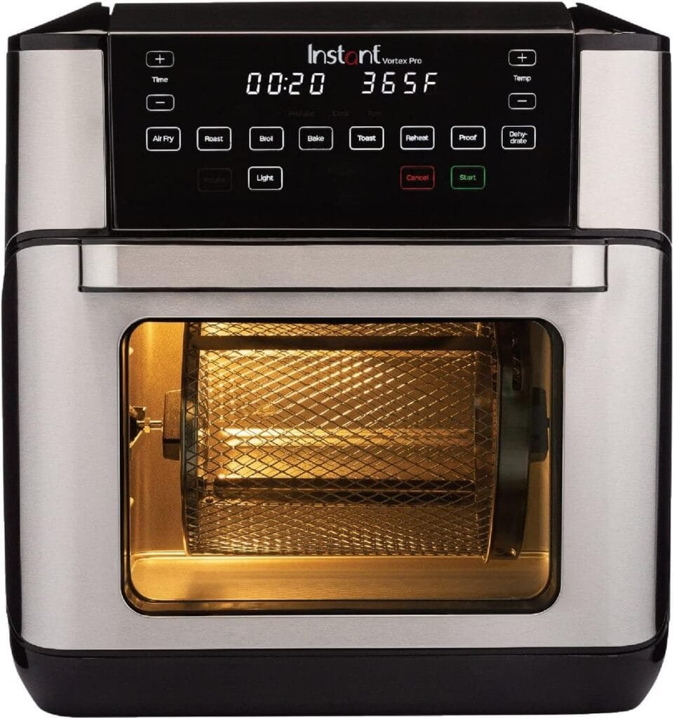 Instant Vortex Pro 10QT ClearCook Air Fryer, Clear Windows, Custom Programming, 9-in-1 Functions, Crisp, Broil, Toast, Roast, Dehydrate, Bake, Proof, Rotesserie, from the Makers of Instant Pot