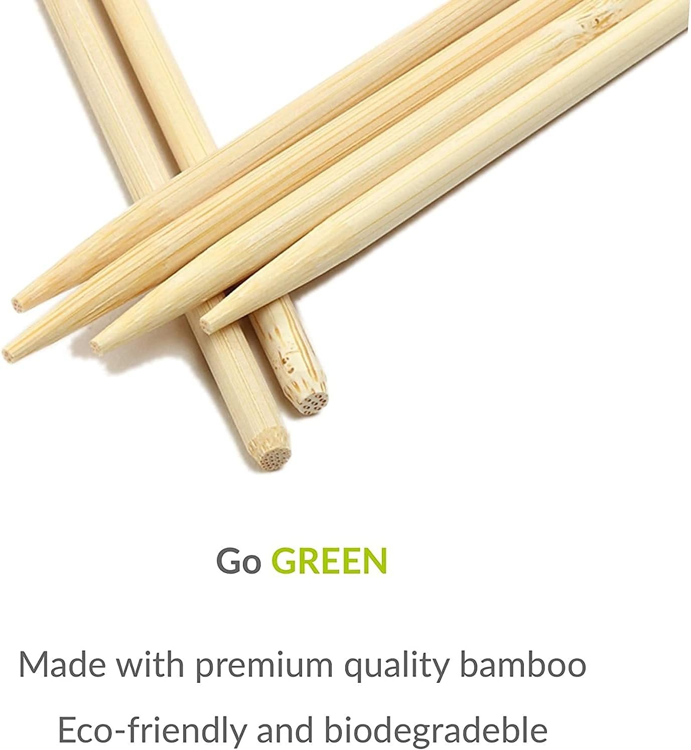 JapanBargain 4114, BBQ Bamboo Skewers for Grilling Shish Kabob Grill Fruit Corn Chocolate Fountain Cocktail Picks Long Toothpicks for Appetizers, 8 inch, 100 pcs