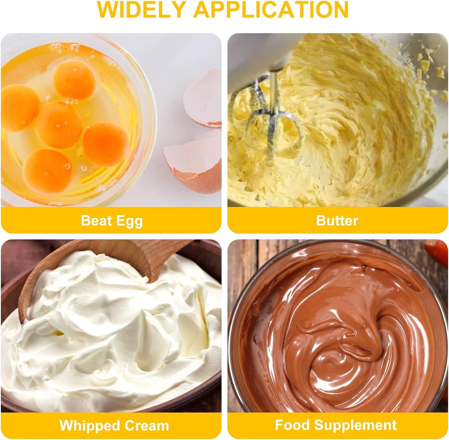 JLiup Egg Whisk,2 Pack Stainless Steel Home Kitchen Tool, Hand Easy Whisk Egg Beater Manual Mixer Blender for Whisking, Beating  Stirring (14 Inch and 10 Inch)