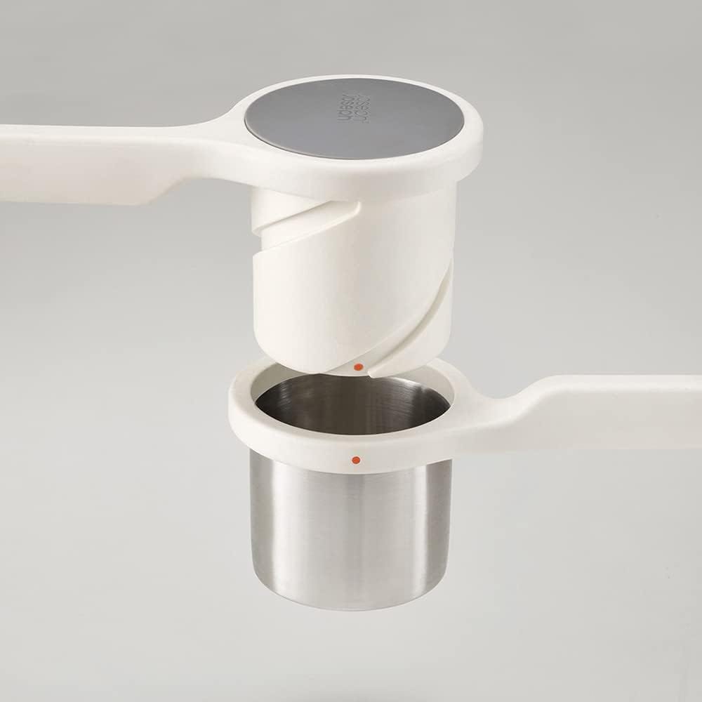 Joseph Joseph Helix Garlic Press Mincer Ergonomic Twist-Action Hand Juicer Stainless Steel, Green, One-Size