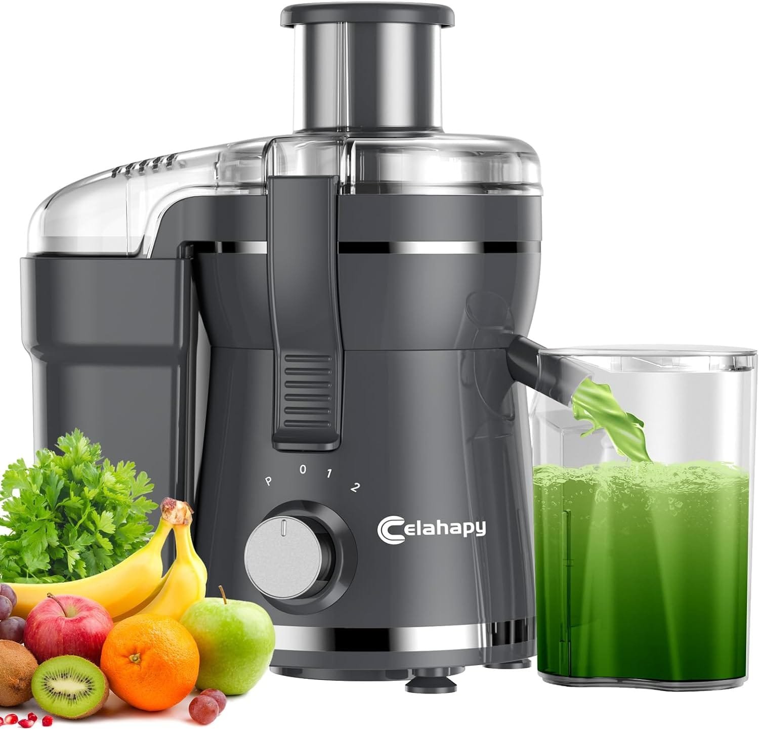 Juicer Machine Green, 500W Centrifugal Juicer Extractor with 3 Speed Wide Mouth 3” Feed Chute for Fruit Vegetable, High Yield Juicer Included Cleaning Brush for Easy to Clean Juicer Machine Green, 500W Centrifugal Juicer Extractor with 3 Speed Wide Mouth 3” Feed Chute for Fruit Vegetable, High Yield Juicer Included Cleaning Brush for Easy to Clean