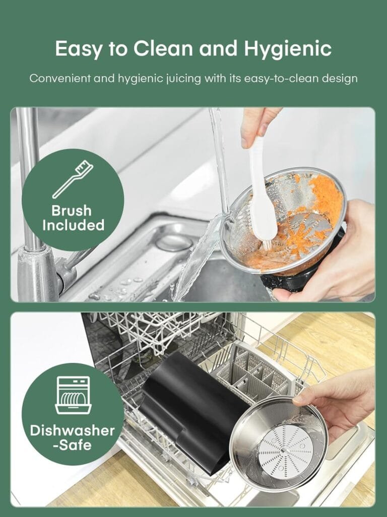 Juicer Machines, Juilist 3 Wide Mouth Juicer Extractor Max Power 800W, for Vegetable and Fruit with 3-Speed Setting, 400W Motor, Easy to Clean