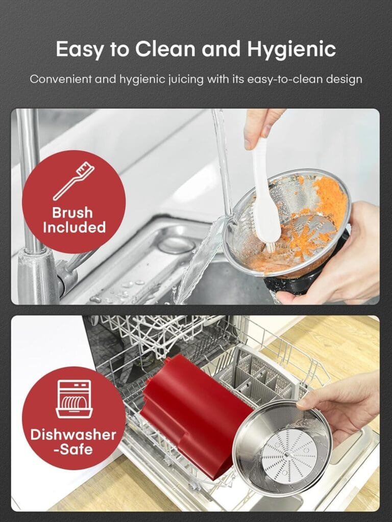 Juicer Machines, Juilist 3 Wide Mouth Juicer Extractor Max Power 800W, for Vegetable and Fruit with 3-Speed Setting, 400W Motor, Easy to Clean