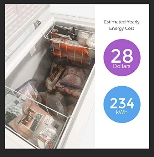 KEG 7.0 cu ft Top Chest Freezer with Adjustable Thermostat and Removable Storage Basket, Freezing Machine for Home and Kitchen KEG 7.0 cu ft Top Chest Freezer with Adjustable Thermostat and Removable Storage Basket, Freezing Machine for Home and Kitchen