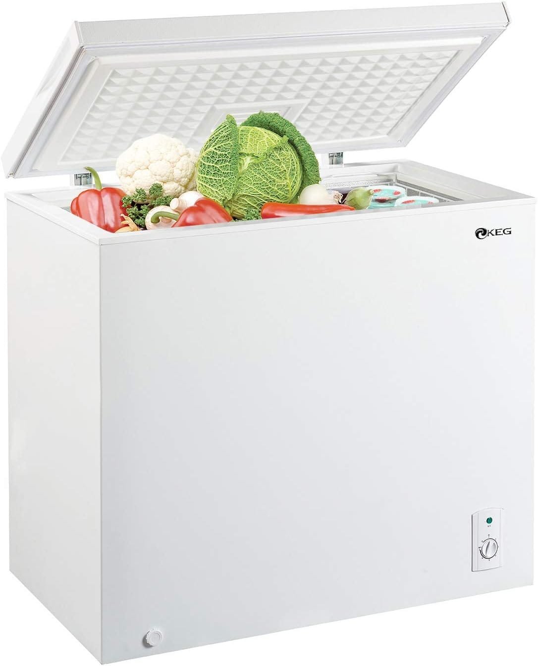 KEG 7.0 cu ft Top Chest Freezer with Adjustable Thermostat and Removable Storage Basket, Freezing Machine for Home and Kitchen KEG 7.0 cu ft Top Chest Freezer with Adjustable Thermostat and Removable Storage Basket, Freezing Machine for Home and Kitchen