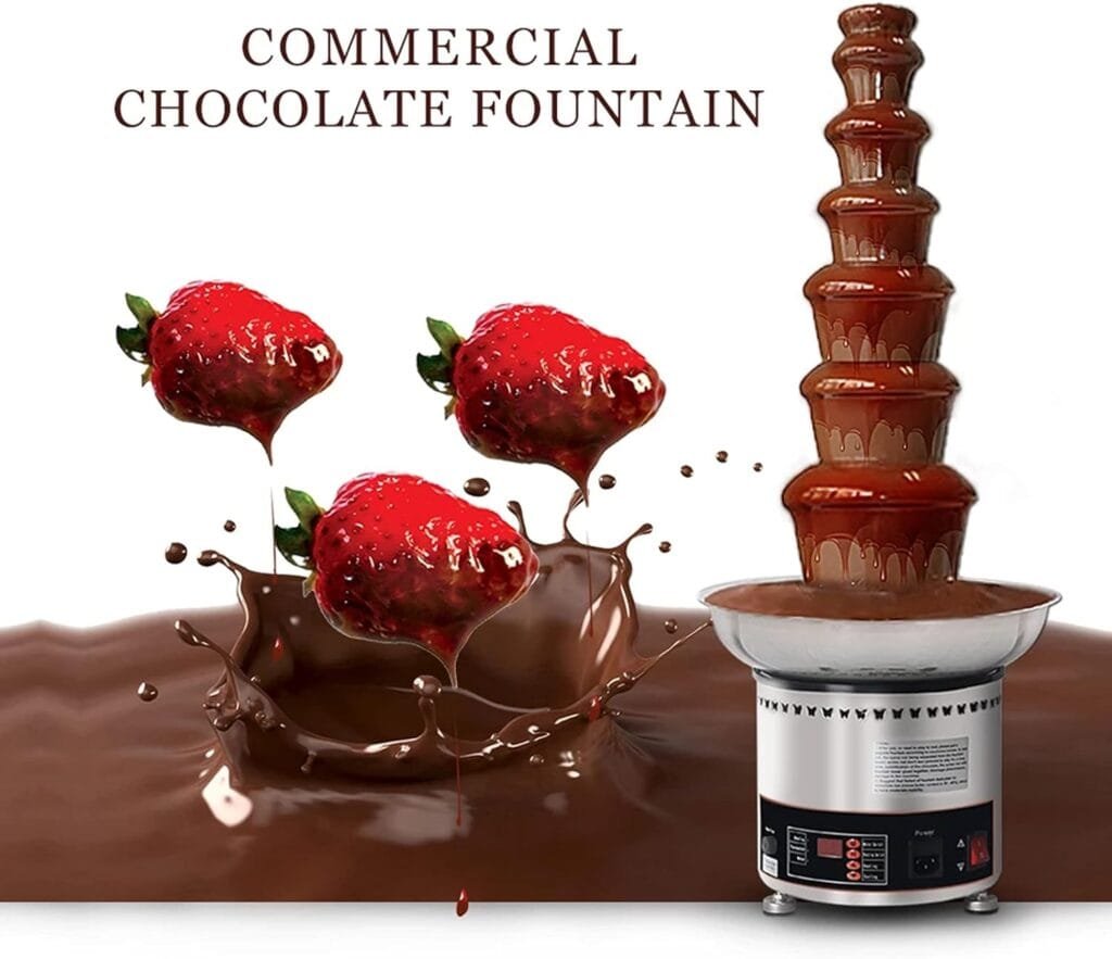 KELUNIS Chocolate Fondue Fountain for Party, Melting Chocolate Waterfall Machine with Warming Function Works 12Hours Continuously 4/5/6/7 Tiers Commercial Use,4 Tier KELUNIS Chocolate Fondue Fountain for Party, Melting Chocolate Waterfall Machine with Warming Function Works 12Hours Continuously 4/5/6/7 Tiers Commercial Use,4 Tier