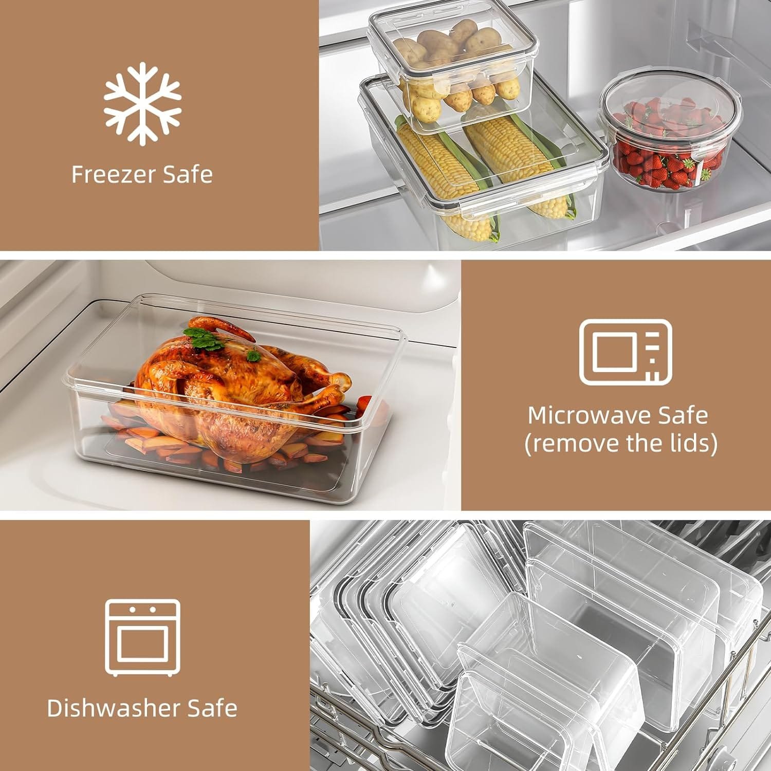 KEMETHY 60 PCS Food Storage Containers with Lids(30 Containers 30 Lids), Plastic Containers for Pantry Kitchen Organization, Leak Proof, Stackable, Reusable Meal Prep Container with Labels Pen KEMETHY 60 PCS Food Storage Containers with Lids(30 Containers 30 Lids), Plastic Containers for Pantry Kitchen Organization, Leak Proof, Stackable, Reusable Meal Prep Container with Labels Pen