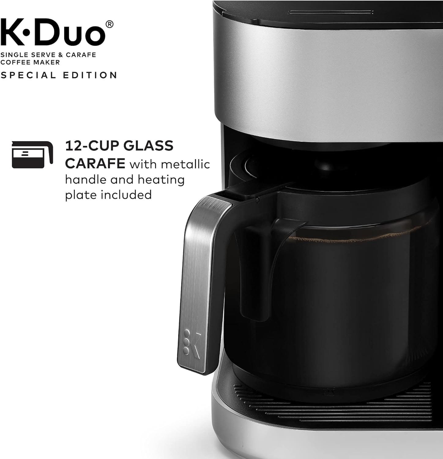 Keurig® K-Duo Special Edition Single Serve K-Cup Pod  Carafe Coffee Maker, Silver Keurig® K-Duo Special Edition Single Serve K-Cup Pod  Carafe Coffee Maker, Silver