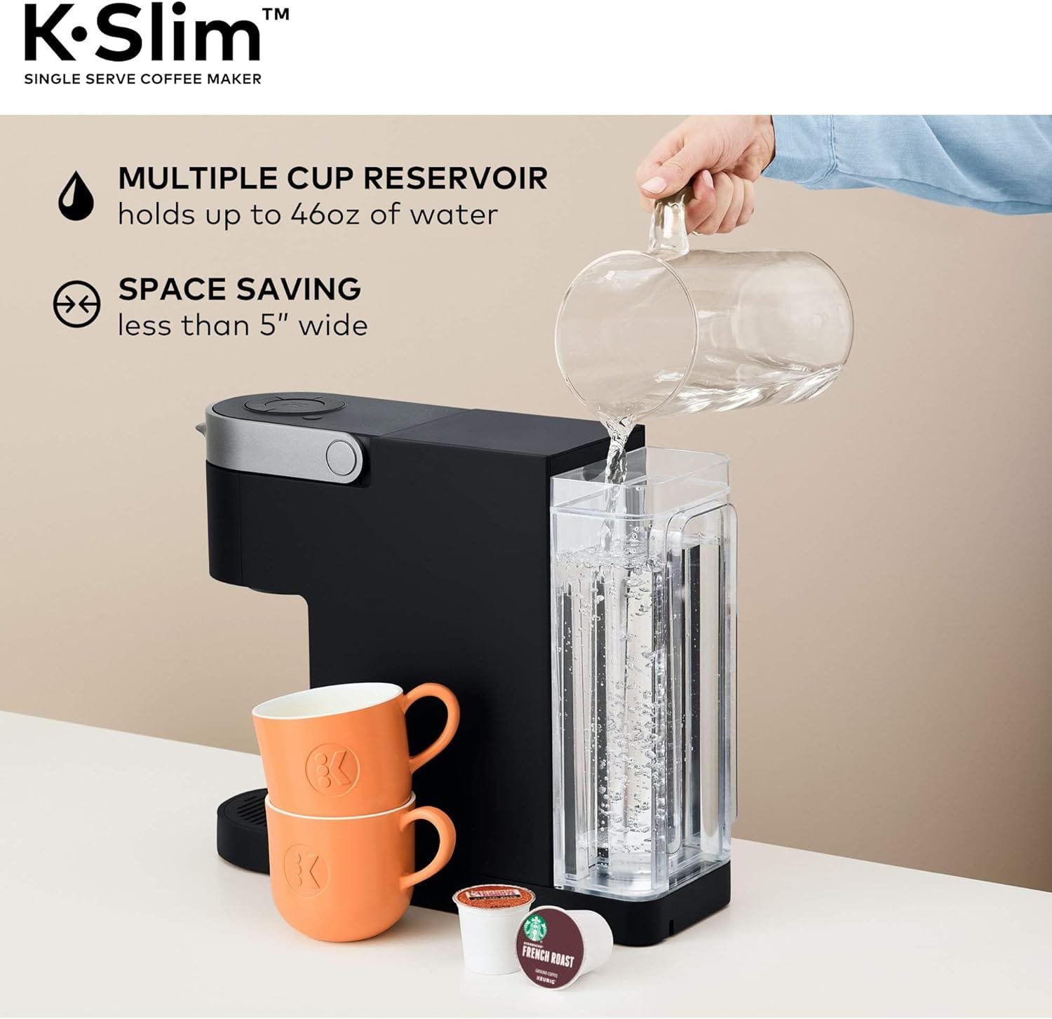 Keurig K- Slim Single Serve K-Cup Pod Coffee Maker, Multistream Technology, Black Keurig K- Slim Single Serve K-Cup Pod Coffee Maker, Multistream Technology, Black