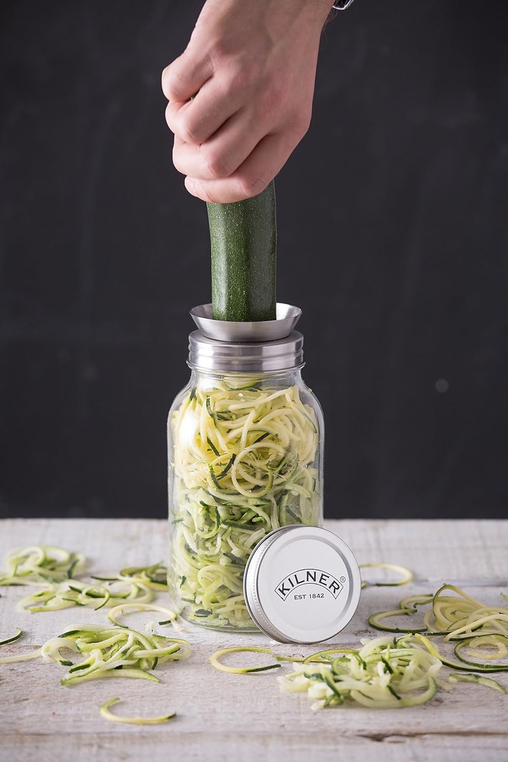 Kilner Integrated Spiralizer and Jar Set, 1L, Transparent