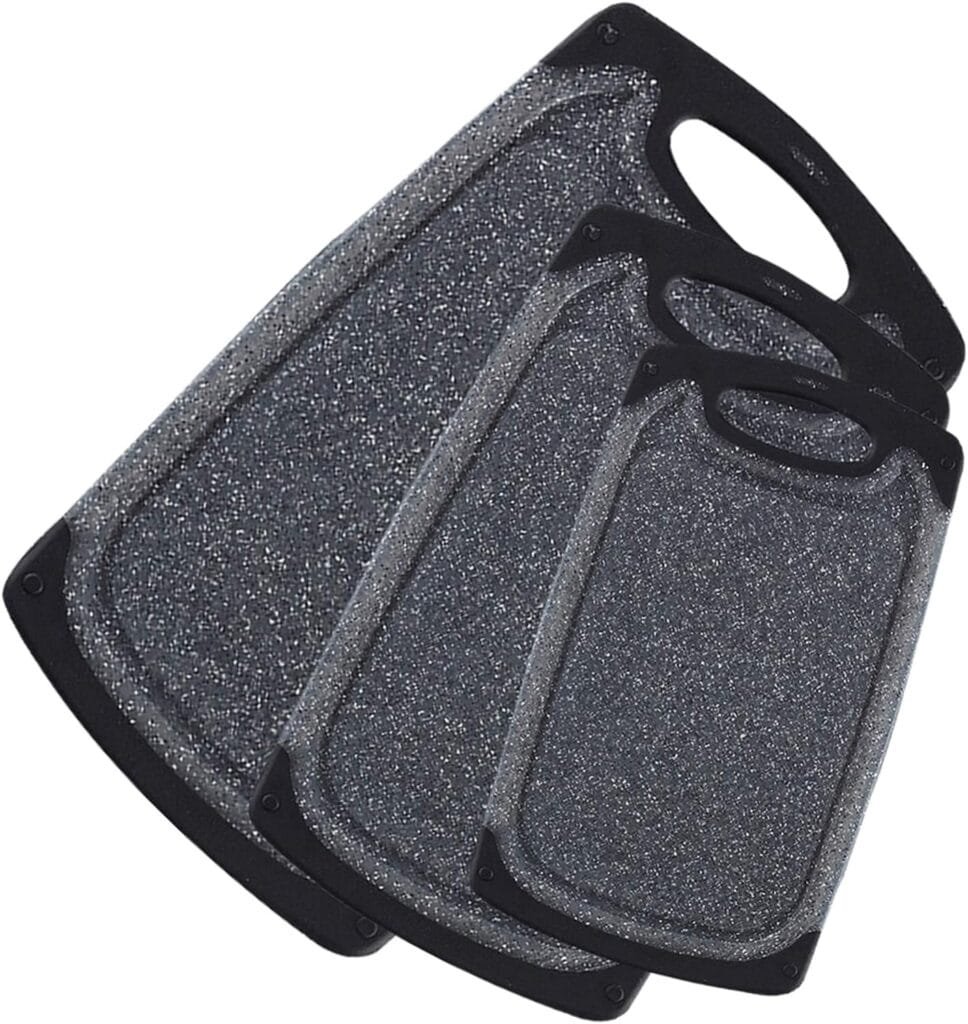 KIMIUP Kitchen Cutting Board (Set of 3),Professional Chopping Boards Sets,Dishwasher Safe Cutting Boards With Juice Grooves  Carrying Handle  No BPA KIMIUP Kitchen Cutting Board (Set of 3),Professional Chopping Boards Sets,Dishwasher Safe Cutting Boards With Juice Grooves  Carrying Handle  No BPA