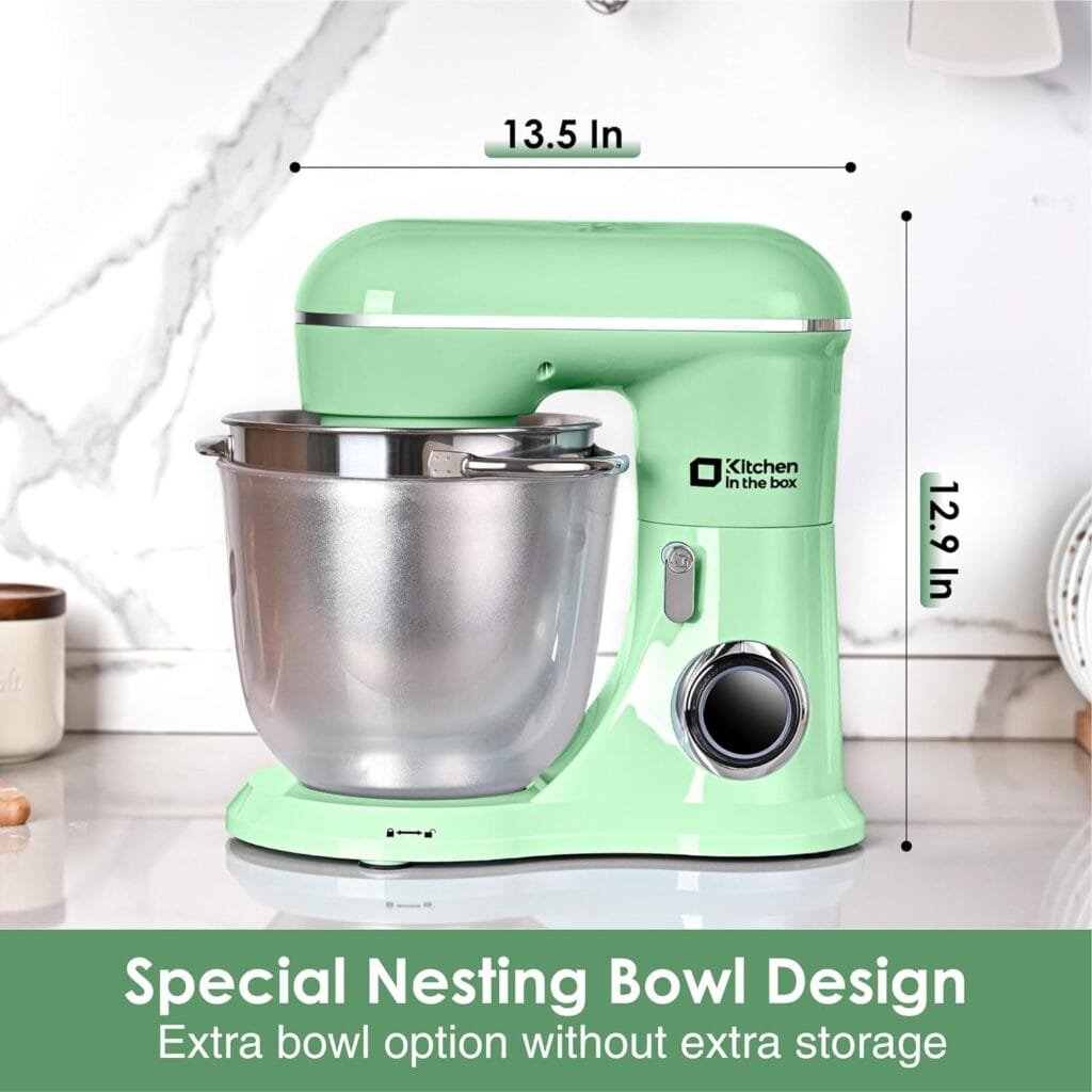 Kitchen in the box Stand Mixer, 4.5QT+5QT Two bowls Electric Food Mixer, 10 Speeds 3-IN-1 Kitchen Mixer for Daily Use with Egg Whisk,Dough Hook,Flat Beater (Black) Kitchen in the box Stand Mixer, 4.5QT+5QT Two bowls Electric Food Mixer, 10 Speeds 3-IN-1 Kitchen Mixer for Daily Use with Egg Whisk,Dough Hook,Flat Beater (Black)