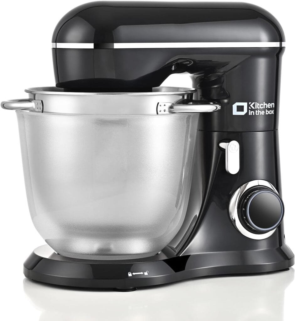 Kitchen in the box Stand Mixer, 4.5QT+5QT Two bowls Electric Food Mixer, 10 Speeds 3-IN-1 Kitchen Mixer for Daily Use with Egg Whisk,Dough Hook,Flat Beater (Black) Kitchen in the box Stand Mixer, 4.5QT+5QT Two bowls Electric Food Mixer, 10 Speeds 3-IN-1 Kitchen Mixer for Daily Use with Egg Whisk,Dough Hook,Flat Beater (Black)