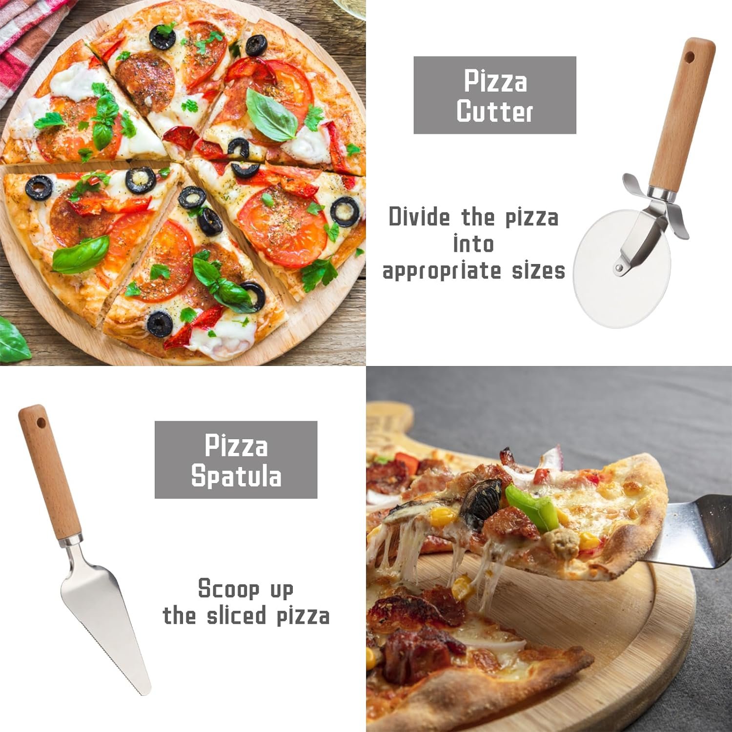 Kitchen Tools and Gadget Set of 10, Stainless Steel Utensils with Wood Handle, Food Grade, Good for Cooking Serving Kitchen Tools and Gadget Set of 10, Stainless Steel Utensils with Wood Handle, Food Grade, Good for Cooking Serving