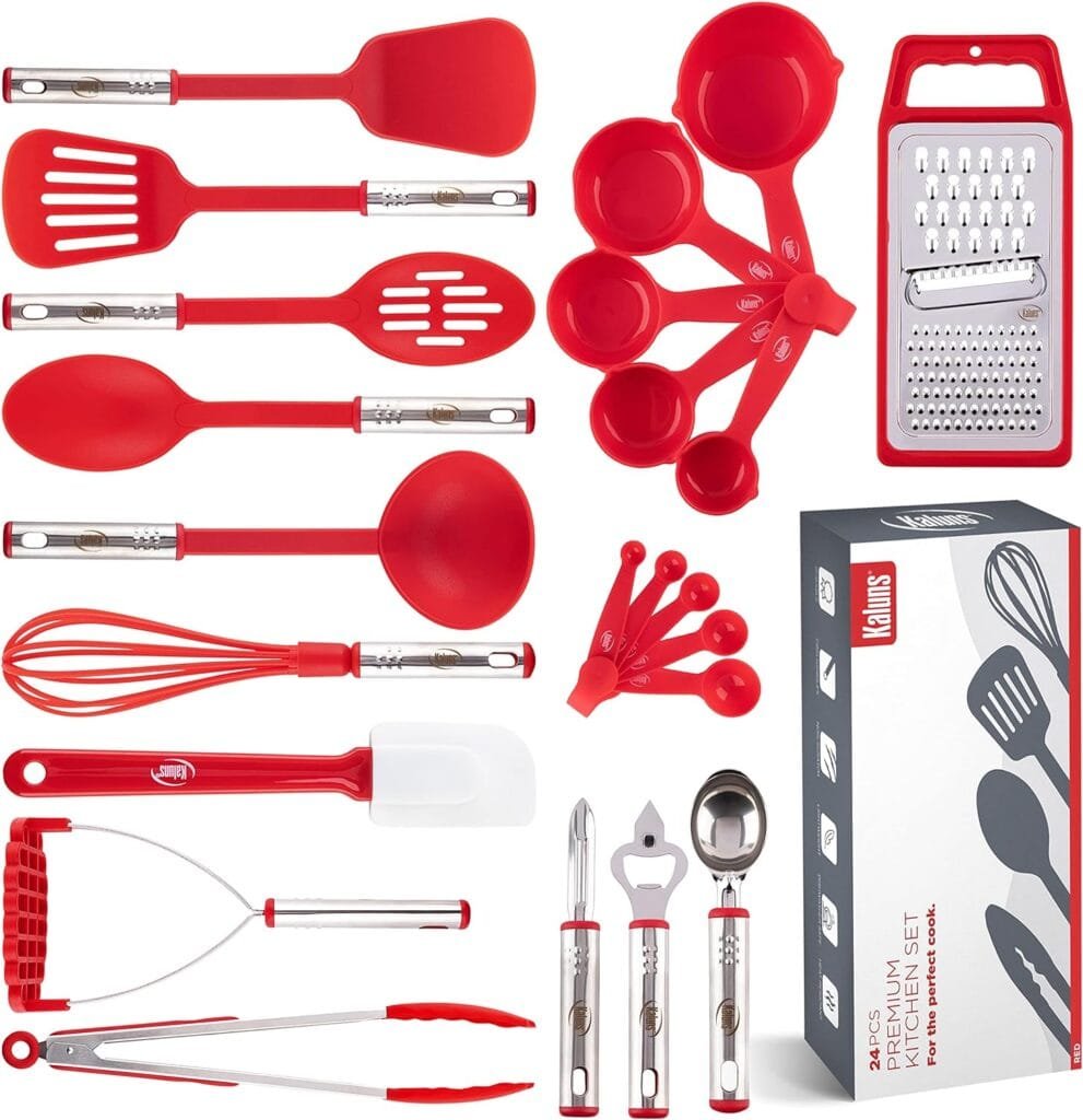 Kitchen Utensils Set 35 PCS Cooking Utensils Set, Nonstick and Heat Resistant Nylon Stainless Steel Silicone Spatula Set - Kitchen Gadgets Home Essentials Kitchen Accessories, Apartment Must Haves Kitchen Utensils Set 35 PCS Cooking Utensils Set, Nonstick and Heat Resistant Nylon Stainless Steel Silicone Spatula Set - Kitchen Gadgets Home Essentials Kitchen Accessories, Apartment Must Haves