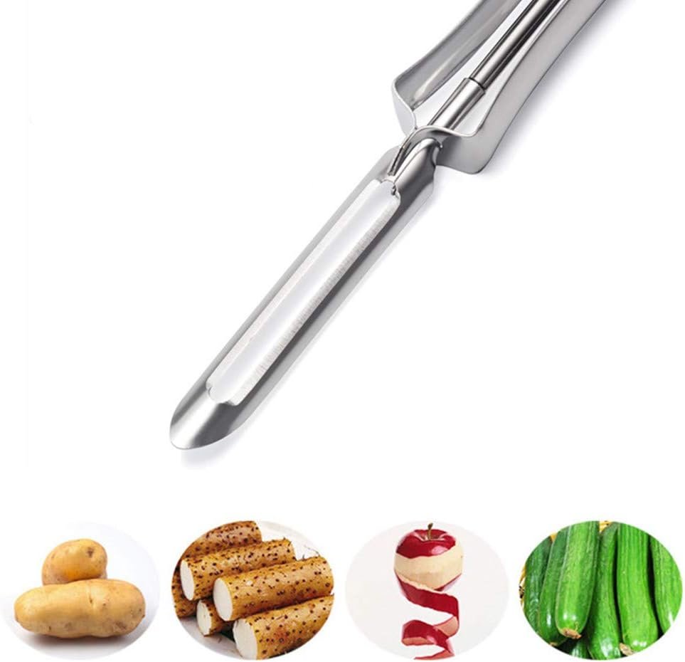 Kitchen Vegetable and Fruit Peeler-Stainless Steel Rotary Peeler for Potatoes and Carrots