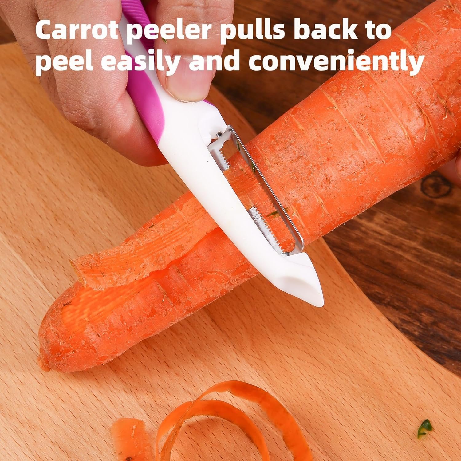 Kitchen Vegetable Peeler with ergonomic handle and non-slip design makes peeling easier.(Serrated blade) Kitchen Vegetable Peeler with ergonomic handle and non-slip design makes peeling easier.(Serrated blade)