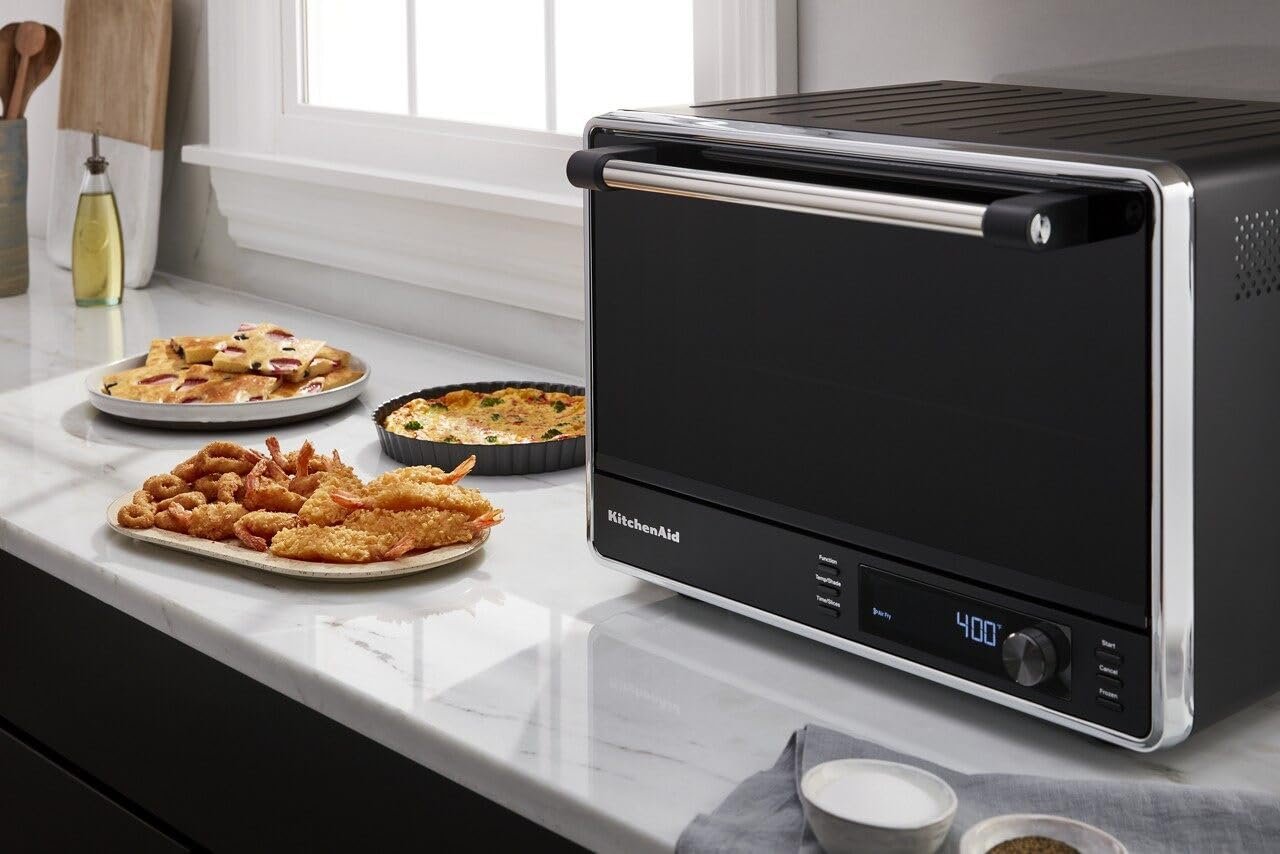 KitchenAid Dual Convection Countertop Oven with Air Fry and Temperature Probe - KCO224BM, Black Matte