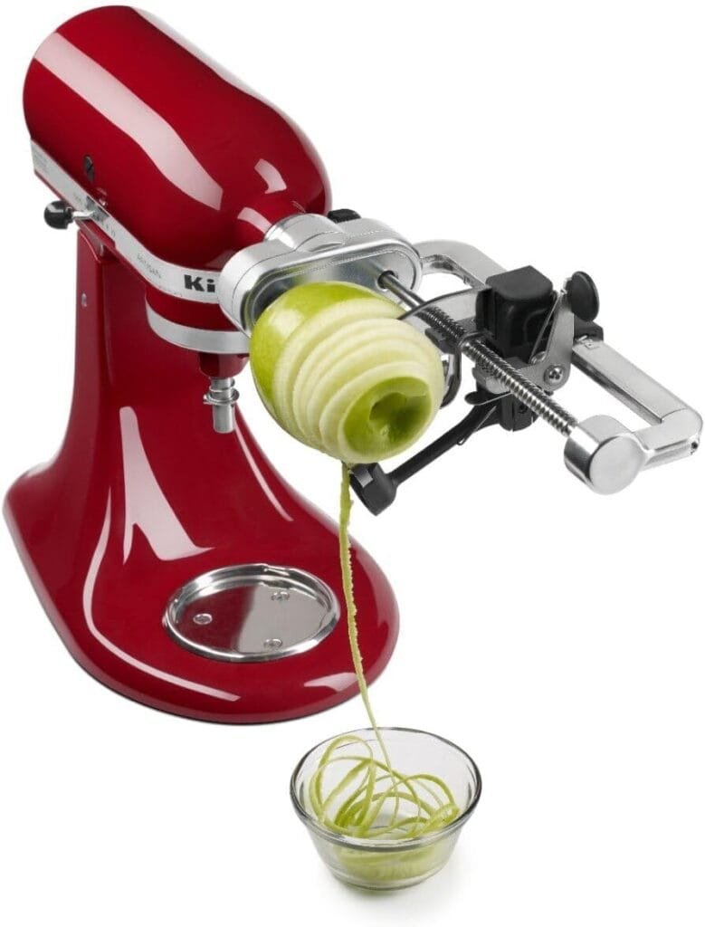 KitchenAid Fruit and Vegetable Spiralizer Attachment Stand Mixer, Polished Aluminum