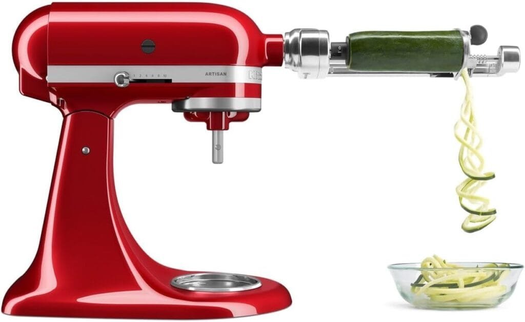 KitchenAid Fruit and Vegetable Spiralizer Attachment Stand Mixer, Polished Aluminum