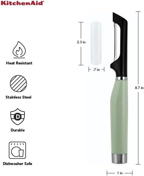 KitchenAid Gourmet Euro Peeler, One Size, Pistachio, 8.7-Inch