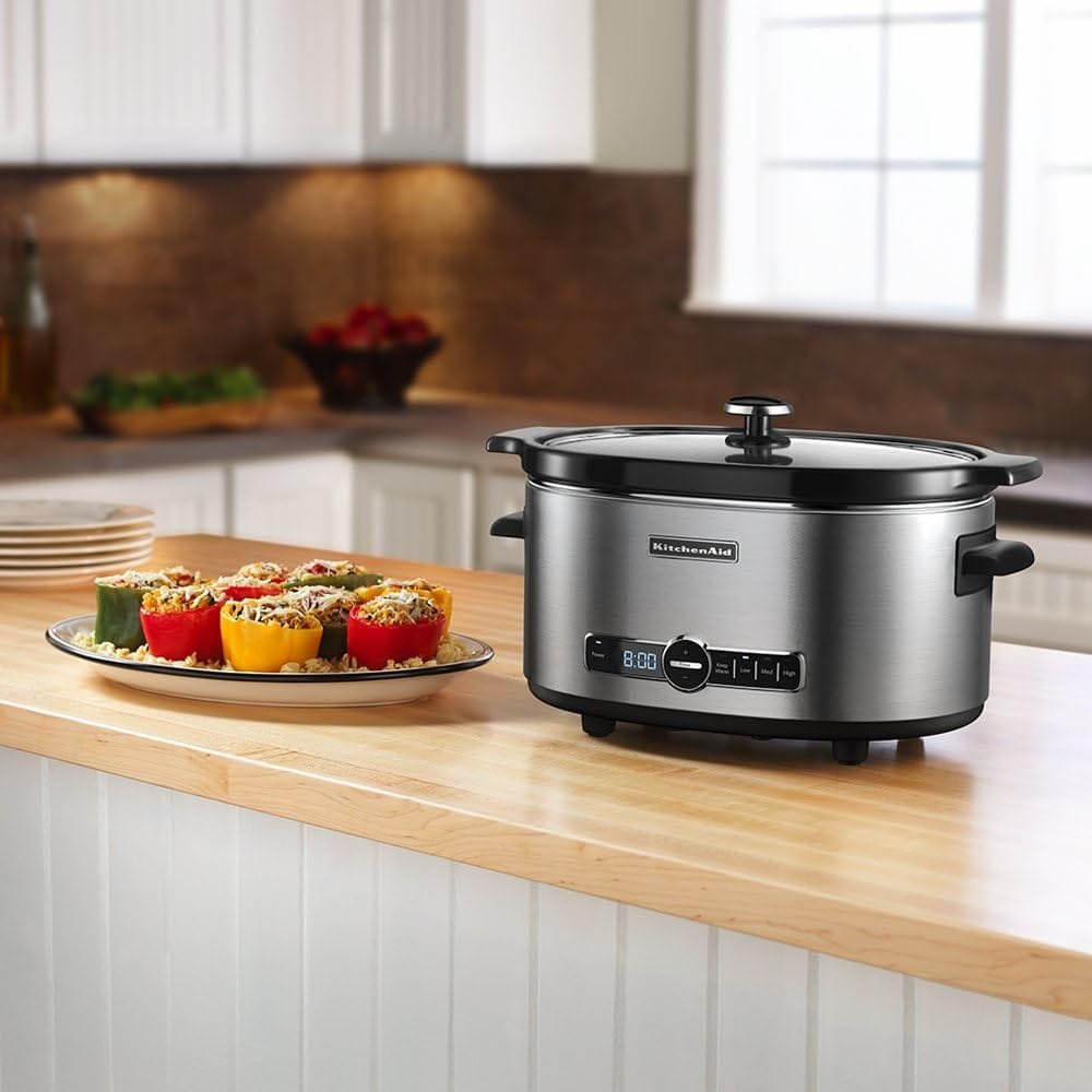 KitchenAid KSC6223SS 6-Qt. Slow Cooker with Standard Lid - Stainless Steel KitchenAid KSC6223SS 6-Qt. Slow Cooker with Standard Lid - Stainless Steel