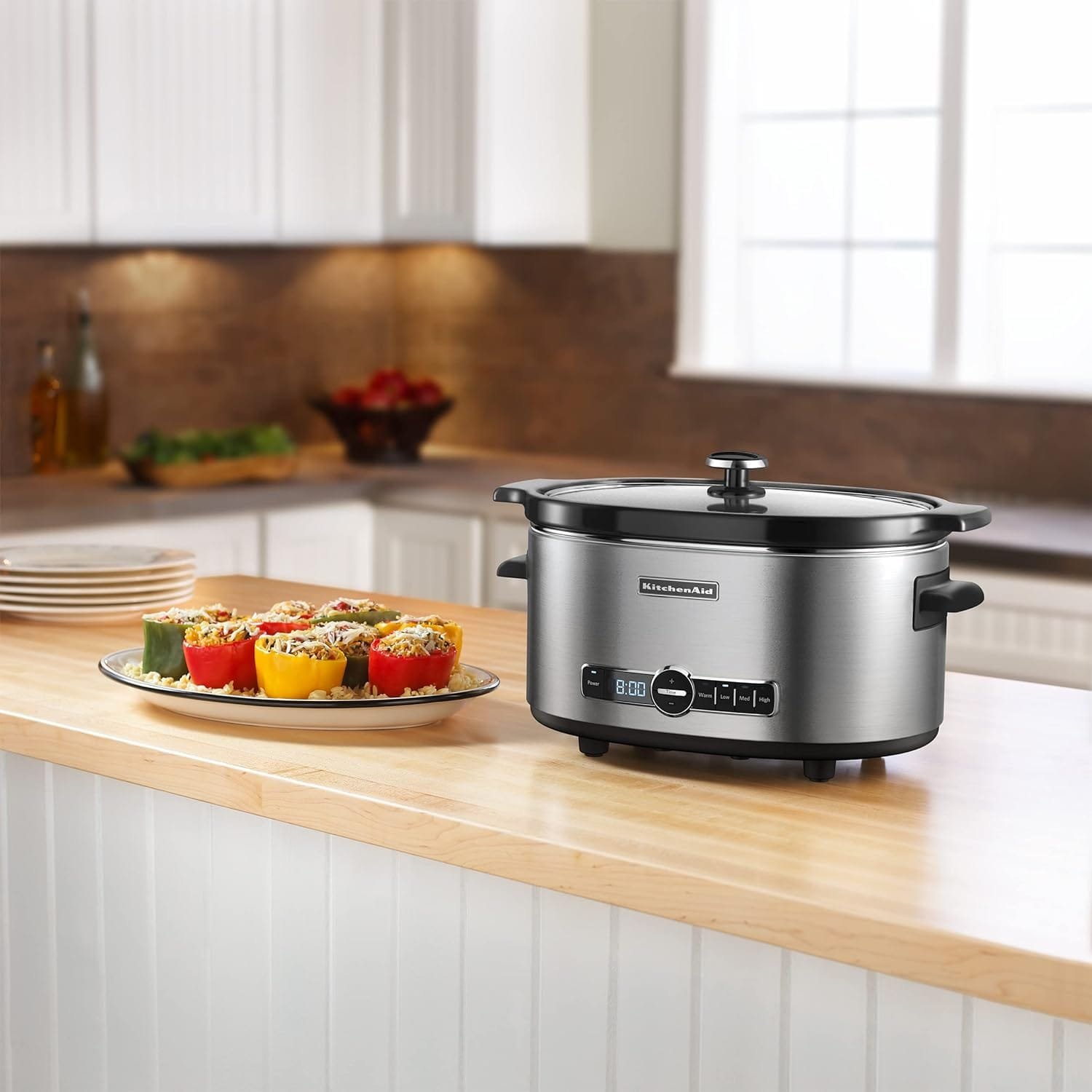 KitchenAid KSC6223SS 6-Qt. Slow Cooker with Standard Lid - Stainless Steel KitchenAid KSC6223SS 6-Qt. Slow Cooker with Standard Lid - Stainless Steel