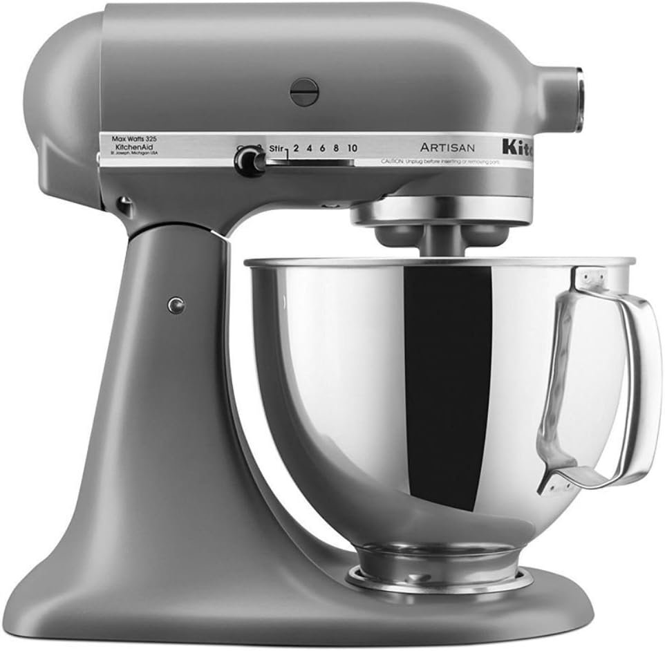 KitchenAid Renewed Artisan Series 5 Qt. Stand Mixer Boysenberry RRK150BY (Renewed)