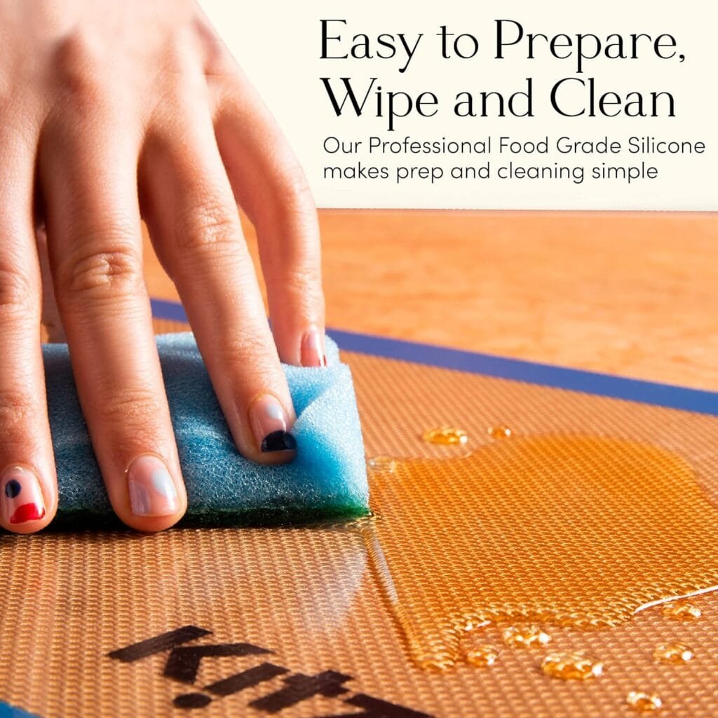 Kitzini Silicone Baking Mat Set. Non-Stick. 4 Half Baking Sheets. BPA Free. Professional Grade. Silicone Baking Mats for Cookies, Macarons  Pastry Kitzini Silicone Baking Mat Set. Non-Stick. 4 Half Baking Sheets. BPA Free. Professional Grade. Silicone Baking Mats for Cookies, Macarons  Pastry