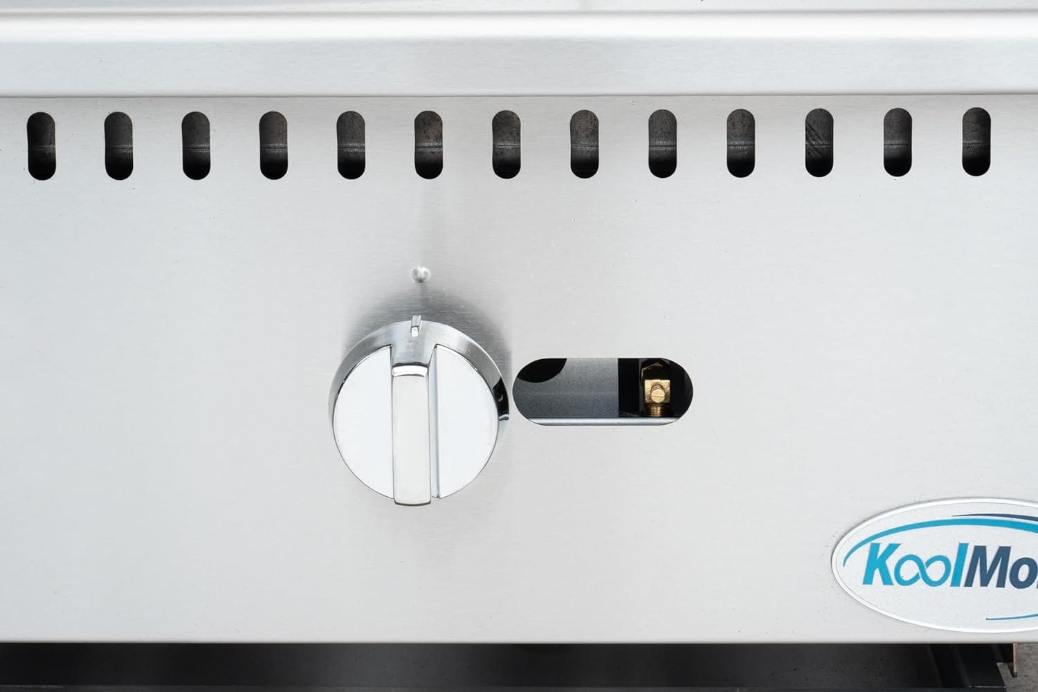 KoolMore 16 in. Commercial 1-Burner Natural Gas Charbroiler with 30,000 BTU in Stainless-Steel, ETL Listed (KM-GCB1-18M)