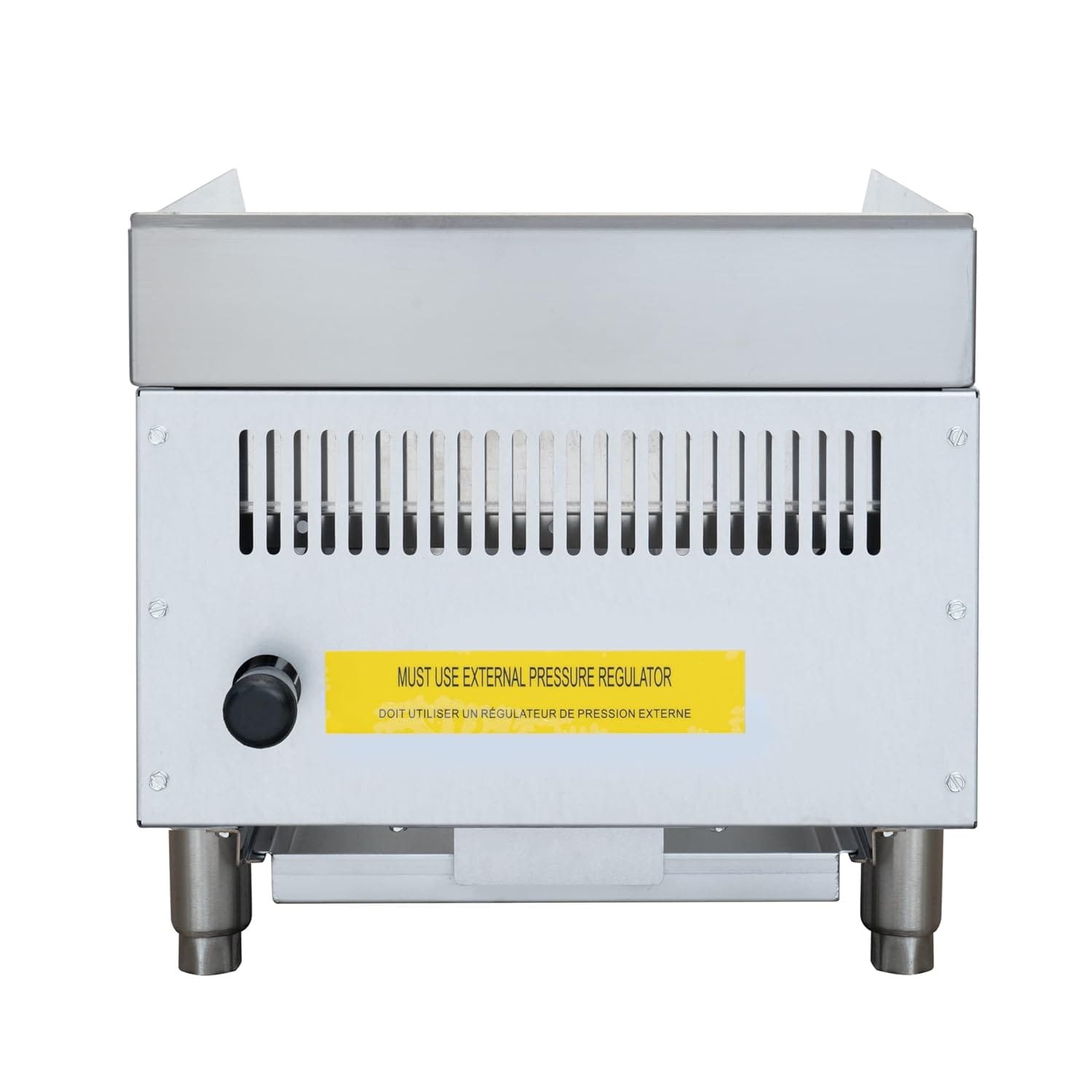 KoolMore 16 in. Commercial 1-Burner Natural Gas Charbroiler with 30,000 BTU in Stainless-Steel, ETL Listed (KM-GCB1-18M)