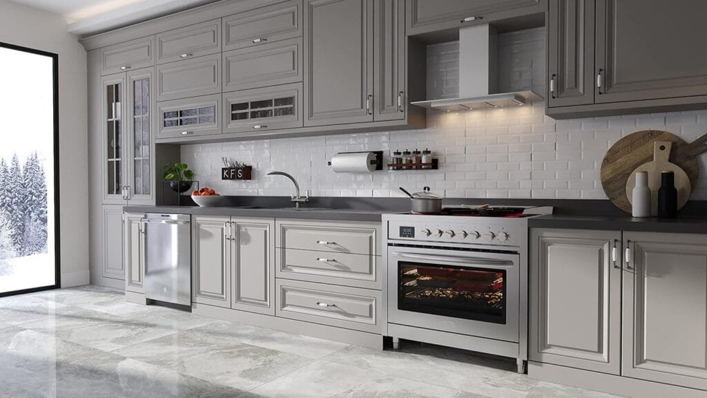 KoolMore 36 Inch All-Electric Range Oven with Ceramic Cooktop Burners, Stainless Steel Kitchen Stove with Large Capacity Convection Cooking, 4.3 cu. ft. (KM-FR36EE-SS) KoolMore 36 Inch All-Electric Range Oven with Ceramic Cooktop Burners, Stainless Steel Kitchen Stove with Large Capacity Convection Cooking, 4.3 cu. ft. (KM-FR36EE-SS)