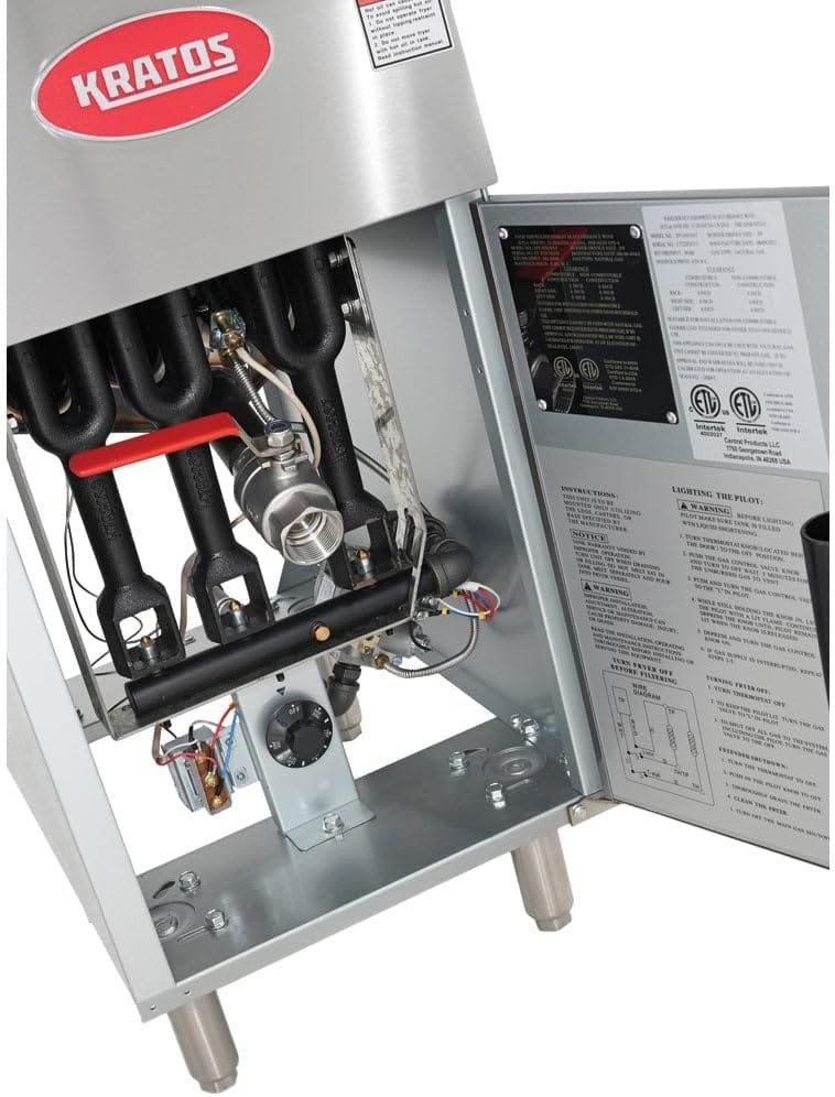 Kratos 29Y-010 Commercial Restaurant Gas Floor Fryer - Three Burners - 40 lb. Capacity - Natural Gas Kratos 29Y-010 Commercial Restaurant Gas Floor Fryer - Three Burners - 40 lb. Capacity - Natural Gas