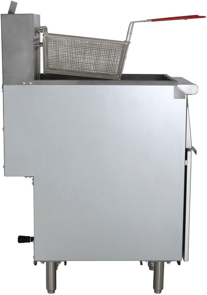 Kratos 29Y-010 Commercial Restaurant Gas Floor Fryer - Three Burners - 40 lb. Capacity - Natural Gas Kratos 29Y-010 Commercial Restaurant Gas Floor Fryer - Three Burners - 40 lb. Capacity - Natural Gas