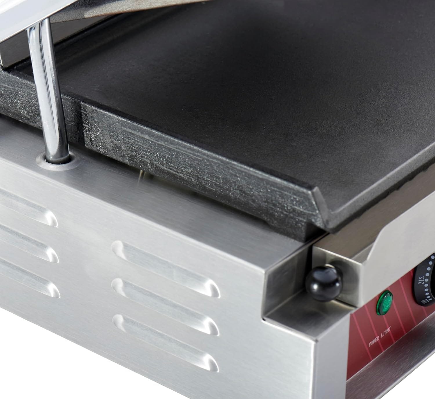 Kratos 29Y-025 Commercial Panini Sandwich Grill with Grooved Top and Smooth Bottom Plates, 18.7 x 9 Cooking Surface, 120V