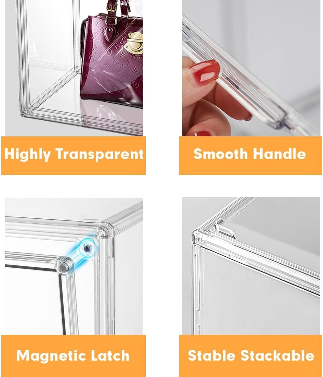 KSacry 1PCS Acrylic Display Case, Display Cases for Collectibles, Purse Storage Organizer, Clear Acrylic Display Boxes with Lid for Handbags, Shoes, Collectibles, Cosmetic and Toys KSacry 1PCS Acrylic Display Case, Display Cases for Collectibles, Purse Storage Organizer, Clear Acrylic Display Boxes with Lid for Handbags, Shoes, Collectibles, Cosmetic and Toys
