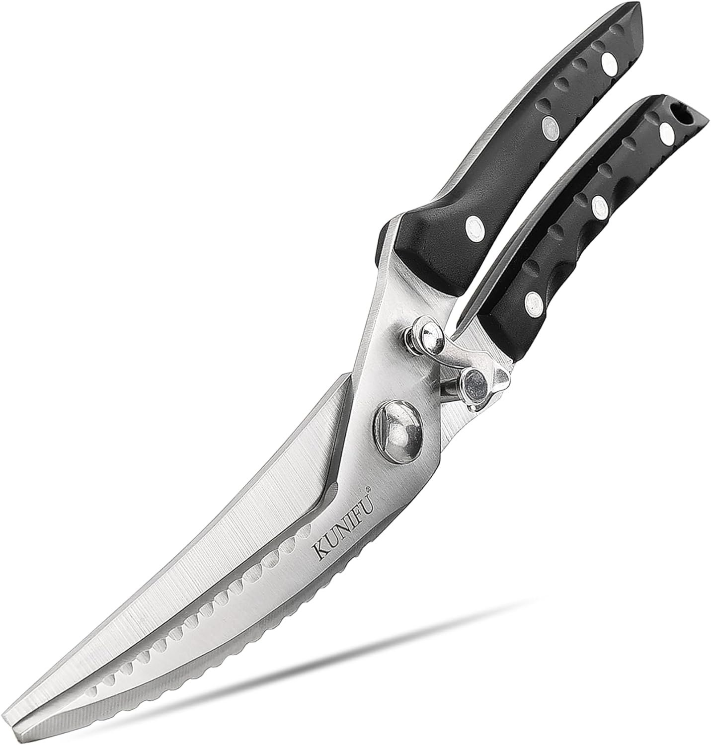 KUNIFU Poultry Shears, All Purpose Heavy Duty Kitchen Scissors For Food Turkey Meat Chicken Herbs, Cooking Scissors Kitchen Utensils, Kitchen Gadgets Black KUNIFU Poultry Shears, All Purpose Heavy Duty Kitchen Scissors For Food Turkey Meat Chicken Herbs, Cooking Scissors Kitchen Utensils, Kitchen Gadgets Black