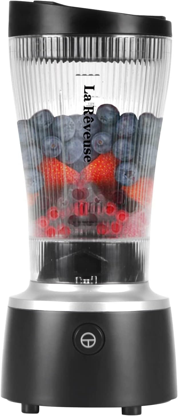 La Reveuse Personal Size Blender 250 Watts Power for Shakes Smoothies Seasonings Sauces with 15 oz Portable To Go Cup,BPA-Free