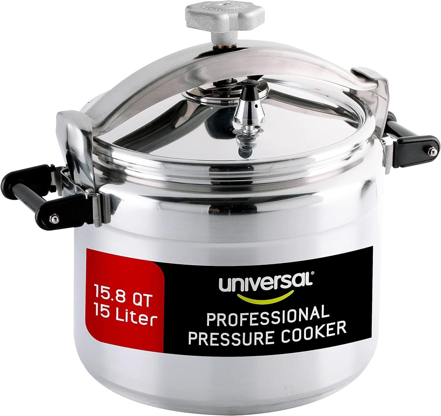 Large 15.8 Quart / 15 Liter Professional Pressure Cooker, Heavy-Duty Aluminum Construction with Multiple Safety Systems, Commercial Canner Ideal for Industry Usage