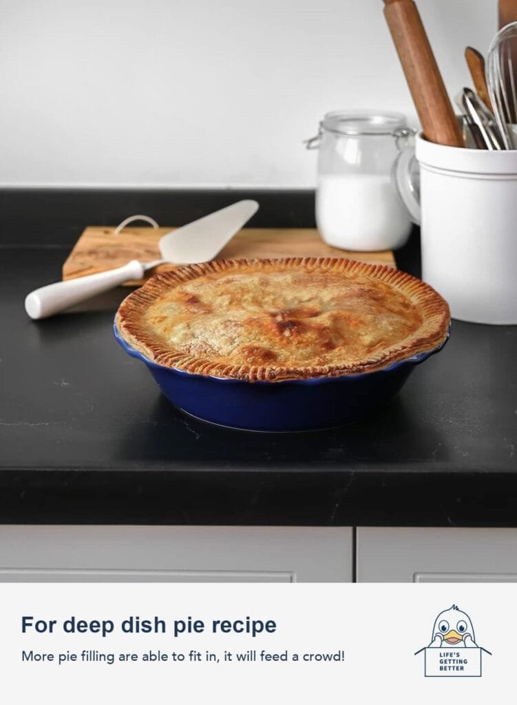 LE TAUCI Ceramic Pie Pans for Baking, 9 Inches Pie Plate for Apple Pie, Round Baking Dish, 36 Ounce Fluted Dish Pie Pan, Set of 2, White LE TAUCI Ceramic Pie Pans for Baking, 9 Inches Pie Plate for Apple Pie, Round Baking Dish, 36 Ounce Fluted Dish Pie Pan, Set of 2, White