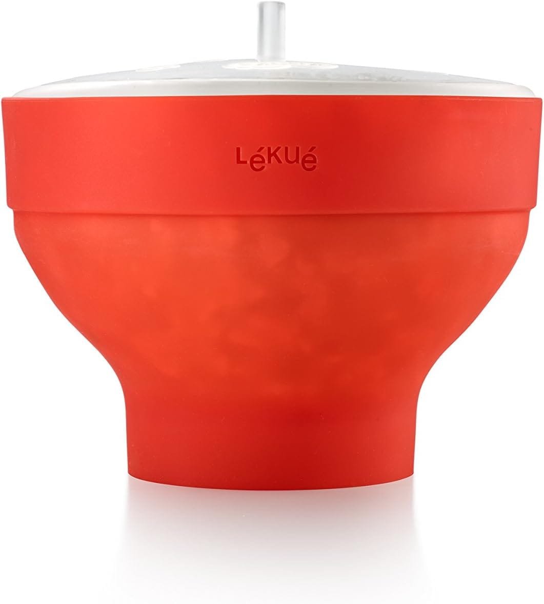 Lekue Microwave Popcorn Popper/ Popcorn Maker, Red