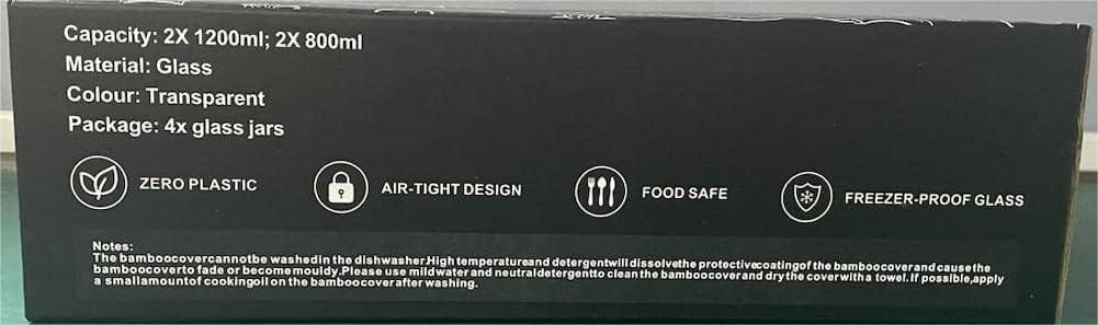 LIBWYS Pantry Glass Storage Jars with Bamboo Lids Set of 6, 202oz Airtight Food Containers Kitchen Storage Jars - Dishwasher Safe (6pack)