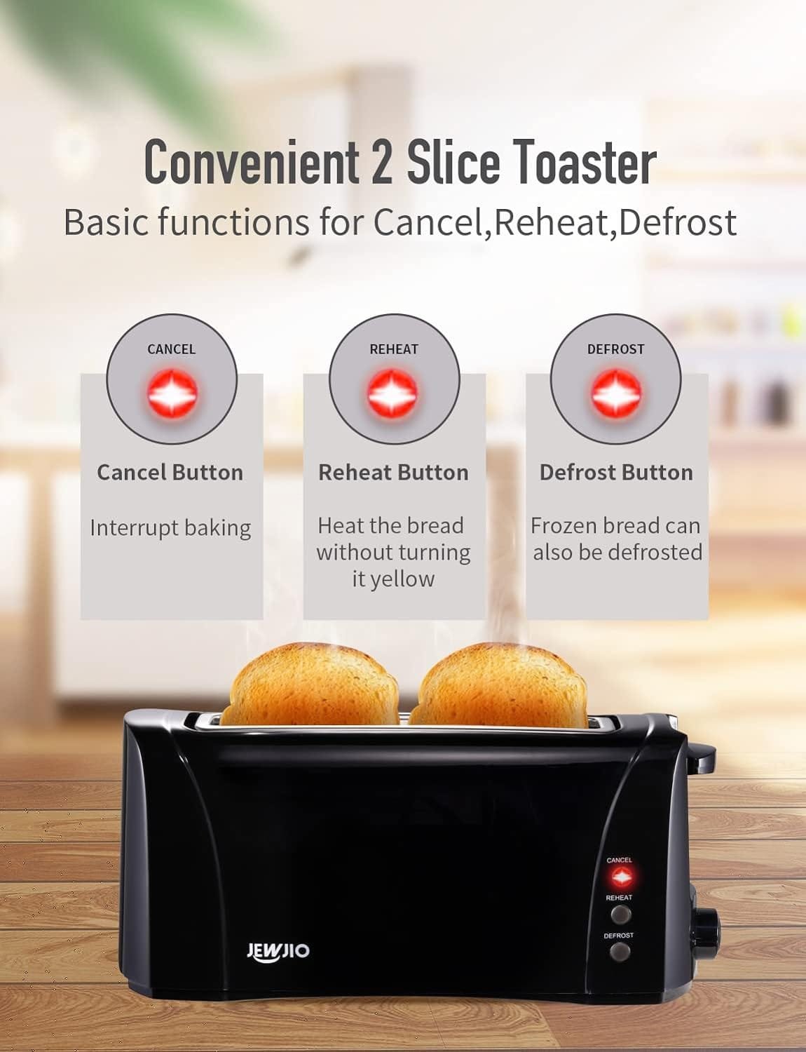 Long Slot Toaster 2 Slice Best Toaster 2 Slice Wide Slot, Vintage Black Toaster with Defrost/Reheat/Cancel/6 Bread Shade Settings/Removable Crumb Tray for Waffles Bagels, Easy To Use, 1000w Long Slot Toaster 2 Slice Best Toaster 2 Slice Wide Slot, Vintage Black Toaster with Defrost/Reheat/Cancel/6 Bread Shade Settings/Removable Crumb Tray for Waffles Bagels, Easy To Use, 1000w