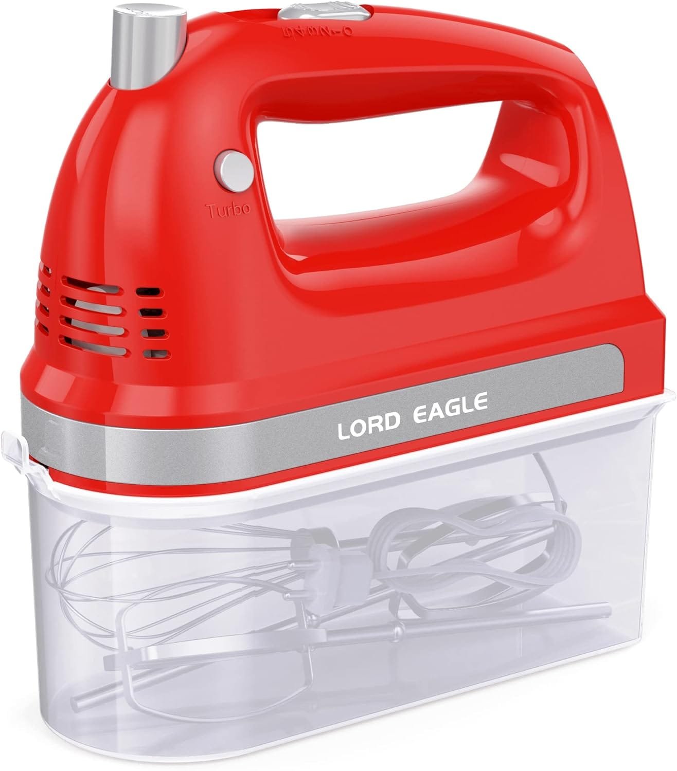 Lord Eagle Electric Hand Mixer Mini, 300W Power Handheld Mixer Kitchen for 5-Speed Baking Cake Egg Cream Food Beaters Whisk, with Snap-On Storage Case, Green Lord Eagle Electric Hand Mixer Mini, 300W Power Handheld Mixer Kitchen for 5-Speed Baking Cake Egg Cream Food Beaters Whisk, with Snap-On Storage Case, Green