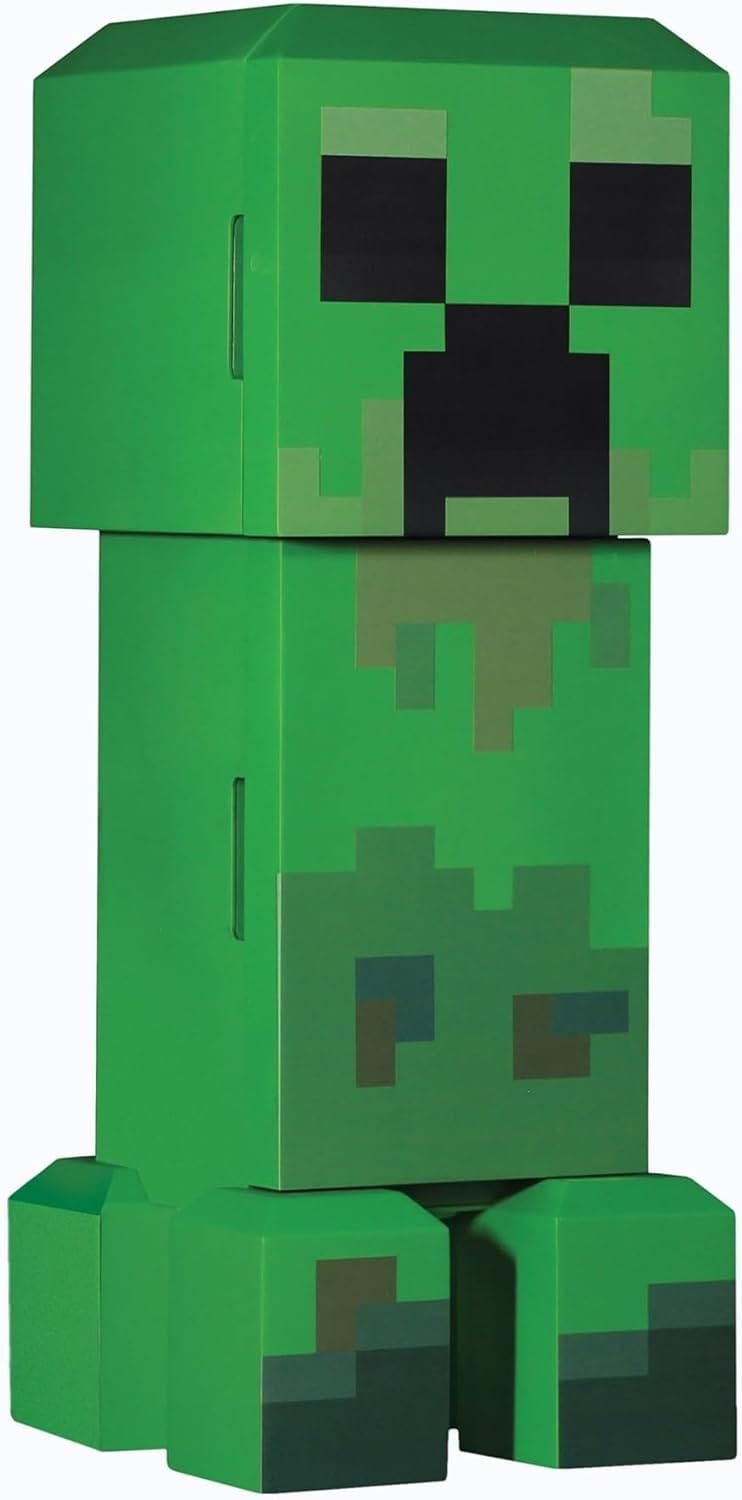 LureY Green Creeper Body 12 Can Mini Fridge 8L 2 Door Ambient Lighting 25.2 H 9.5 W 9.1 D